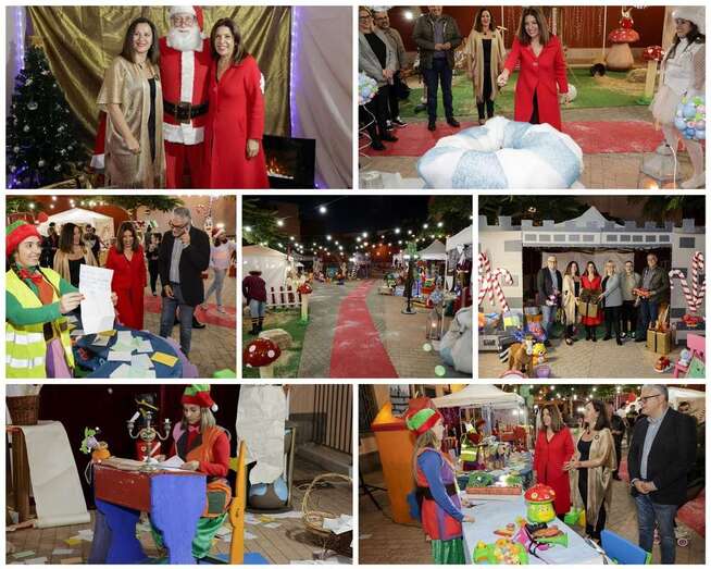 La alcaldesa y varios concejales visitaron esta noche la Casa de la Navidad/TA.